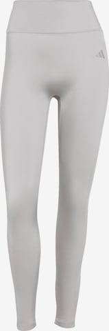ADIDAS PERFORMANCE - Skinny Calças de desporto 'Optime Essentials' em cinzento: frente