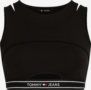 Tommy Jeans Top in Black: front