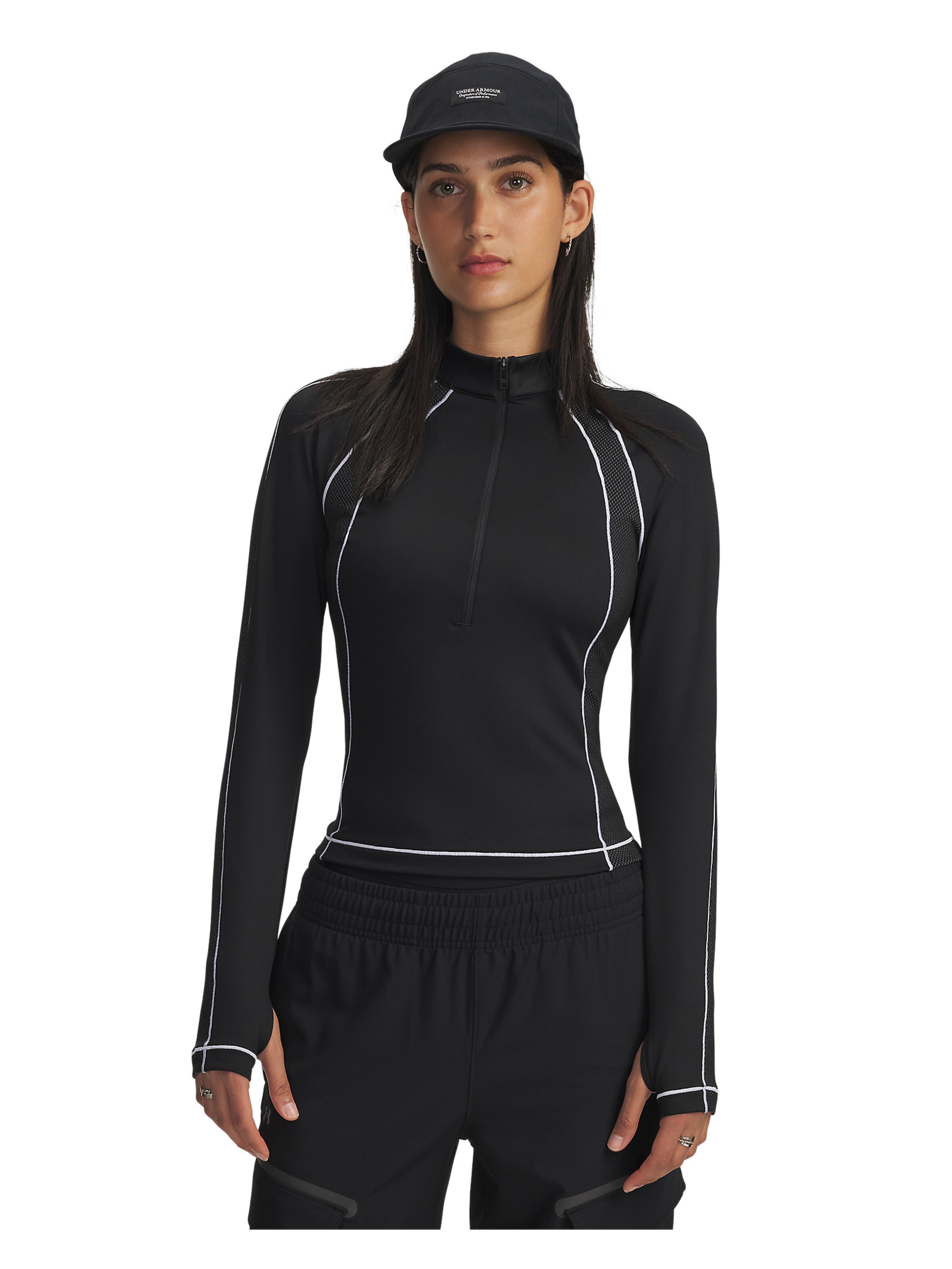 UNDER ARMOUR Functioneel shirt 'ColdGear' in Zwart: voorkant