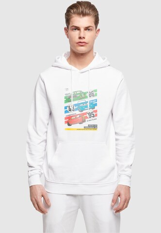 ABSOLUTE CULT Sweatshirt 'Cars - Pistons Cup Champions' in Wit: voorkant