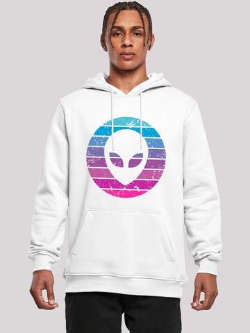 Sweat-shirt 'Alien Kopf' F4NT4STIC en blanc : devant