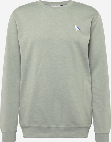 Cleptomanicx Sweatshirt 'Embro Gull' in Green: front