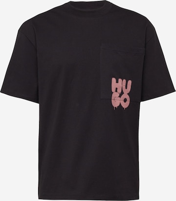 HUGO Shirt 'Dampato' in Black: front