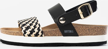 Bayton Sandal 'Almeria' i svart: framsida