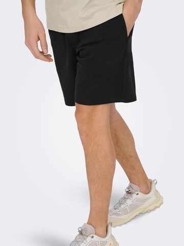 Only & Sons Regular Trousers 'ONSTEL' in Black
