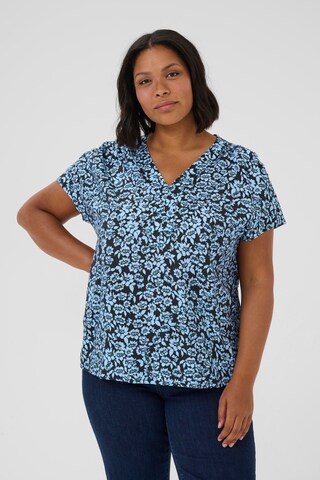 KAFFE CURVE Bluse 'Amina' i blå: forside