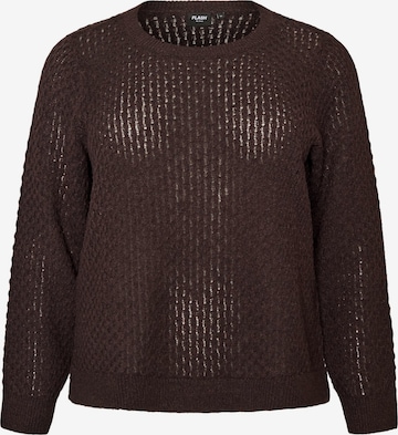 Zizzi Sweater 'Flaya' in Brown: front