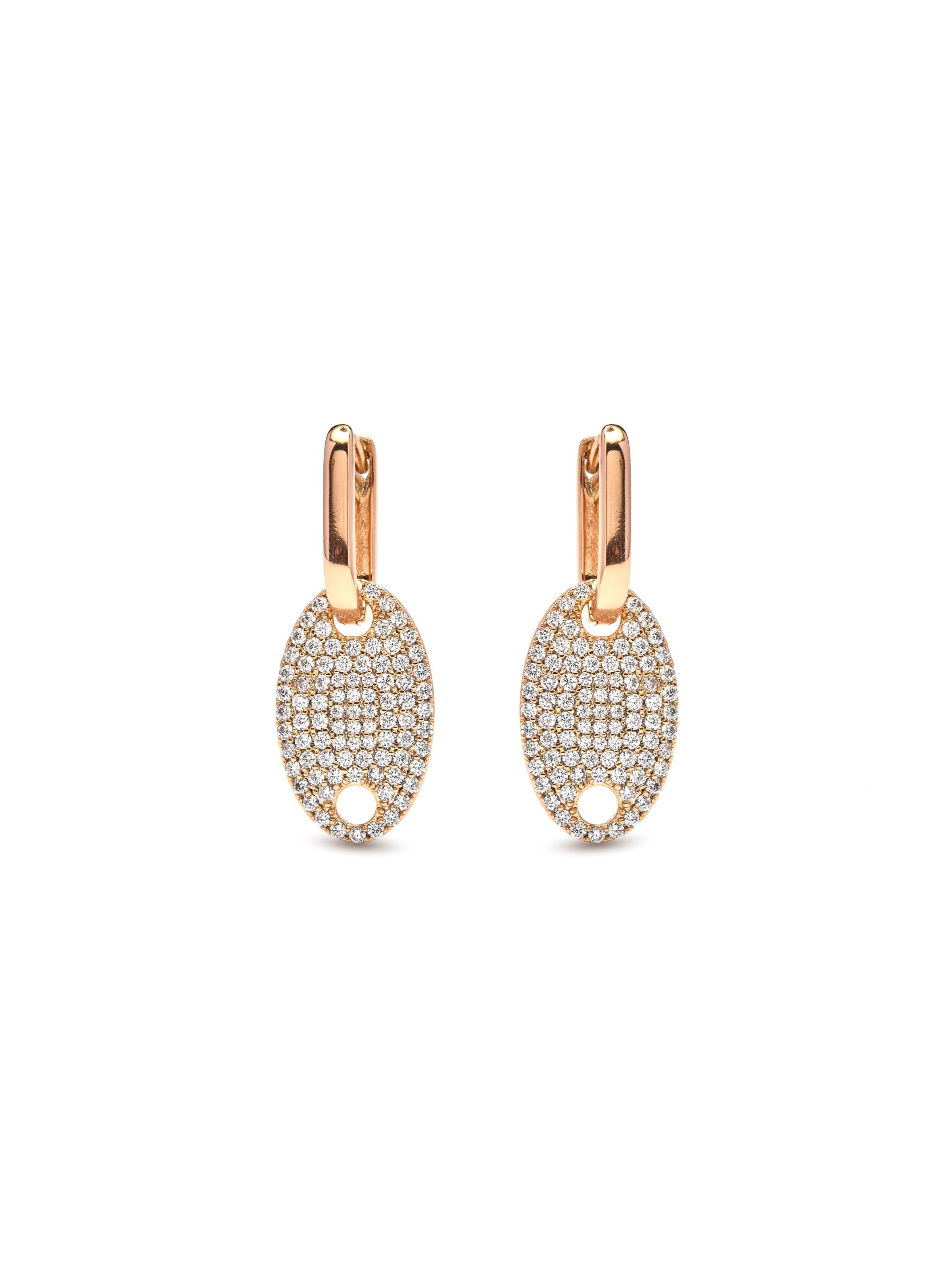 Boucles d'oreilles 'Krero' Luxenter en or : devant