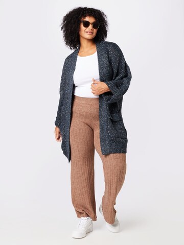 Fransa Curve Knit cardigan 'SPOT CAR' in Black