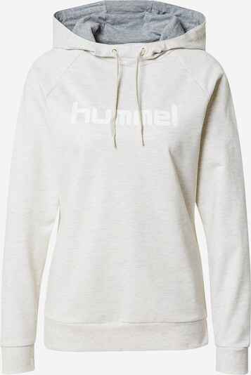 Hummel Sportsweatshirt in beigemeliert / weiß, Produktansicht