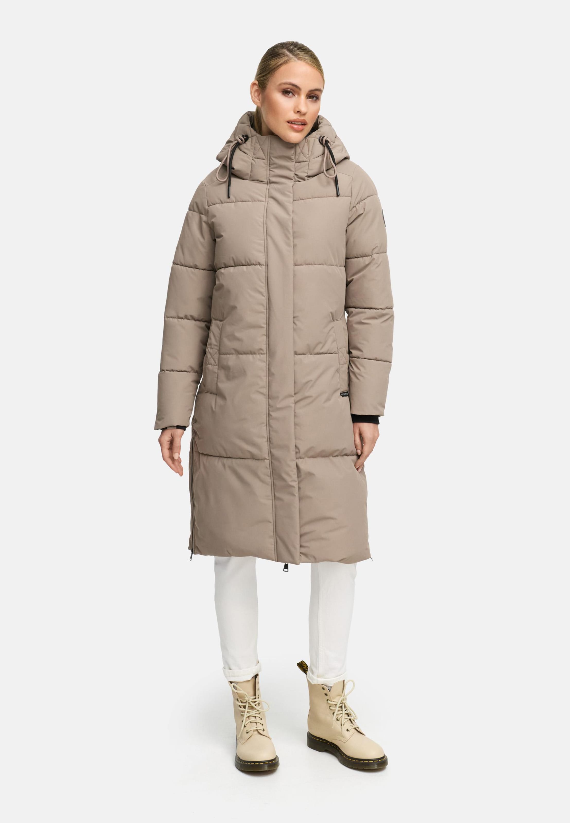 MARIKOO Wintermantel 'Michikoo XVI' in Donkerbeige | ABOUT YOU