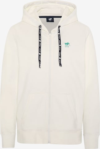 Polo Sylt Zip-Up Hoodie in White: front