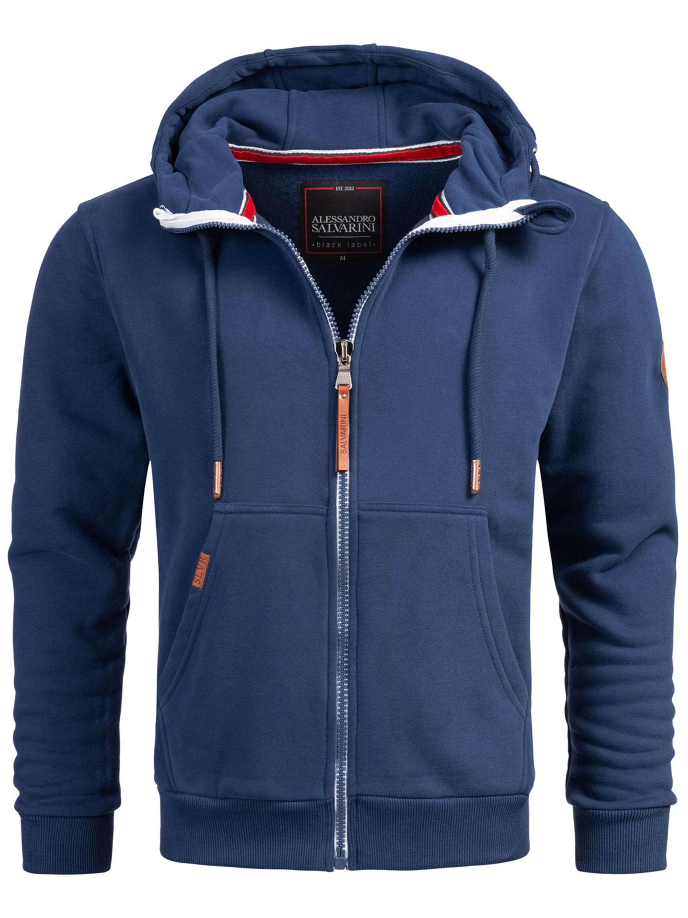 Alessandro Salvarini Sweatjacke 'Geenio' in Blau
