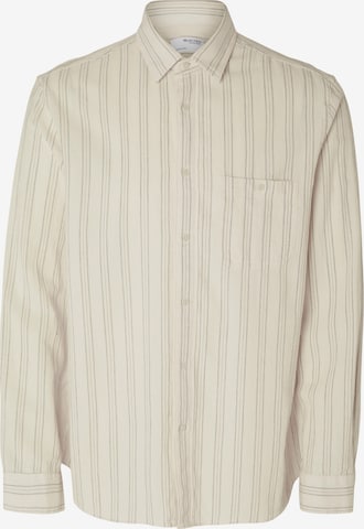 SELECTED HOMME - Ajuste regular Camisa en beige: frente