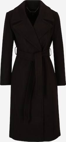 Forever New Petite Between-Seasons Coat 'Olivia' in Black: front