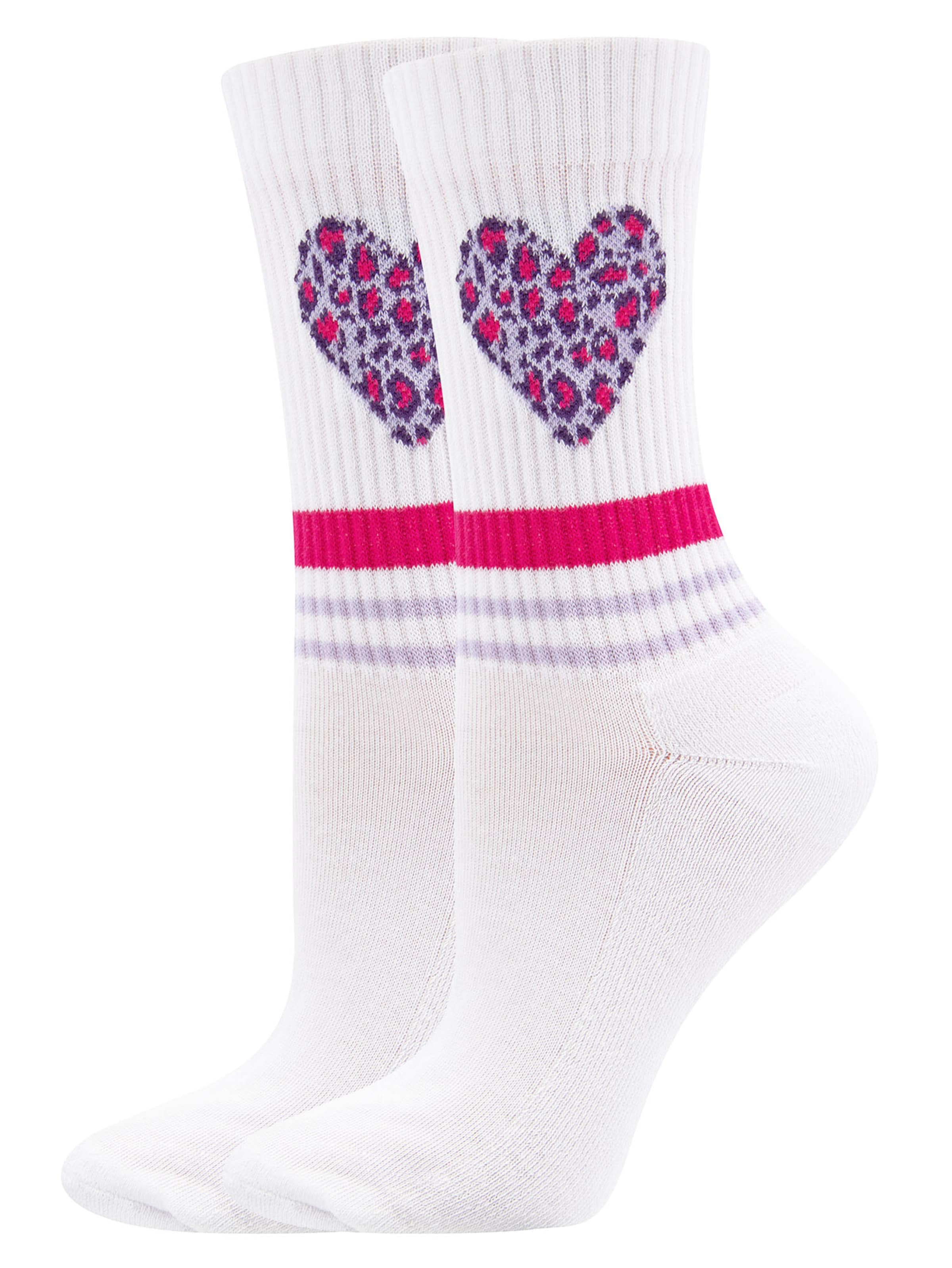 EWERS Ponožky 'Herz' – bílá: přední strana