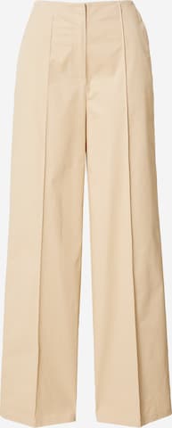 millane Wide leg Byxa i beige: framsida