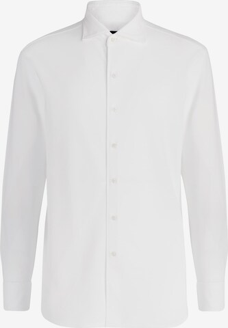 Coupe regular Chemise Boggi Milano en blanc : devant