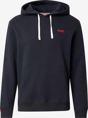 Bluză de molton 'ESSENTIAL' de la Superdry & Co pe albastru: față