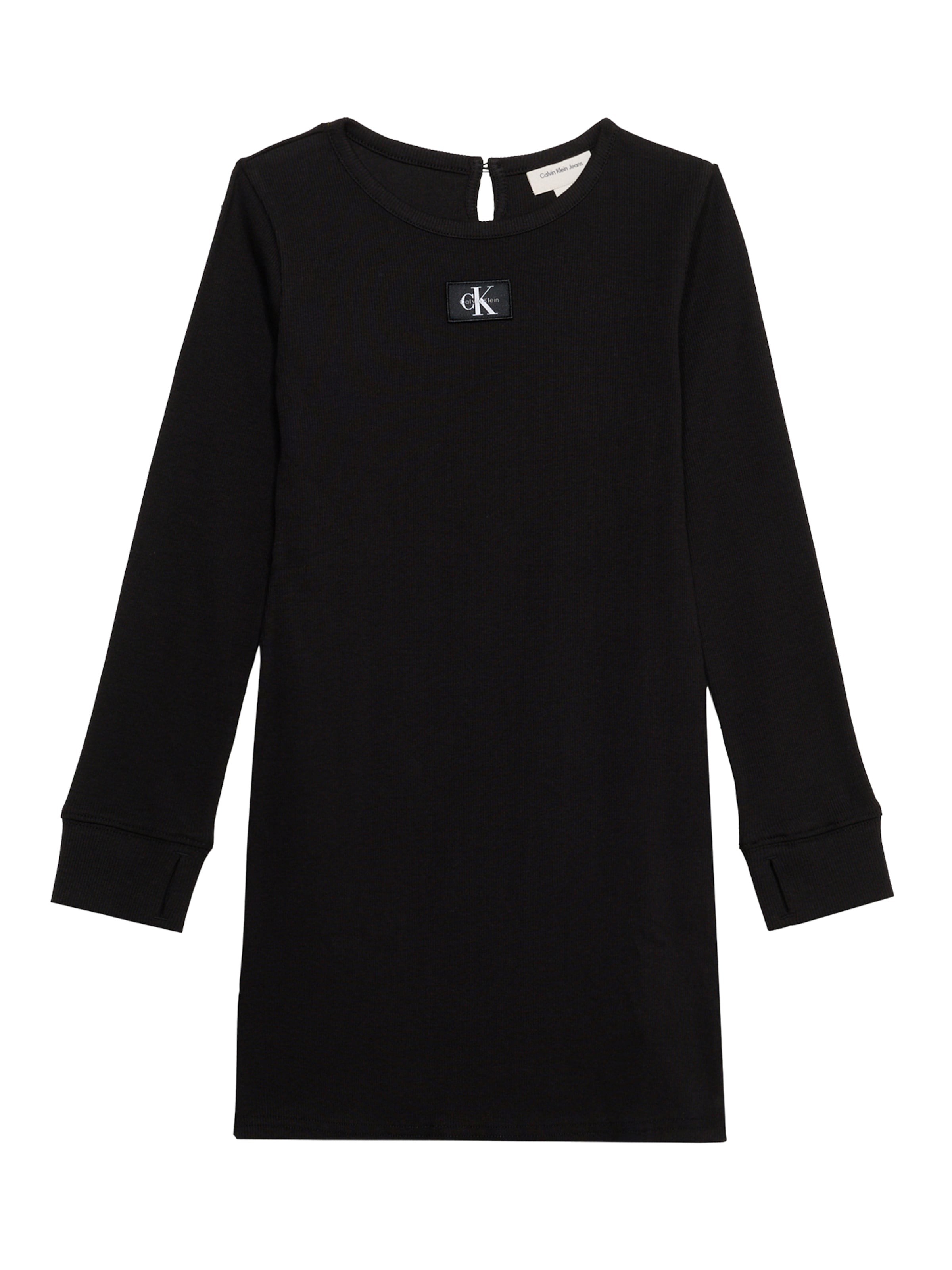 Rochie de la Calvin Klein Jeans pe negru: față