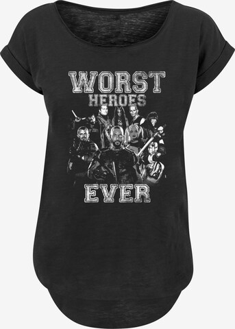 F4NT4STIC T-Shirt 'Suicide Squad Worst Heroes Ever' in Schwarz: predná strana