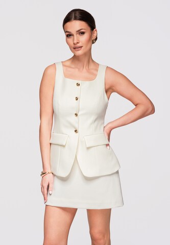 Robe fourreau Ombre en beige : devant