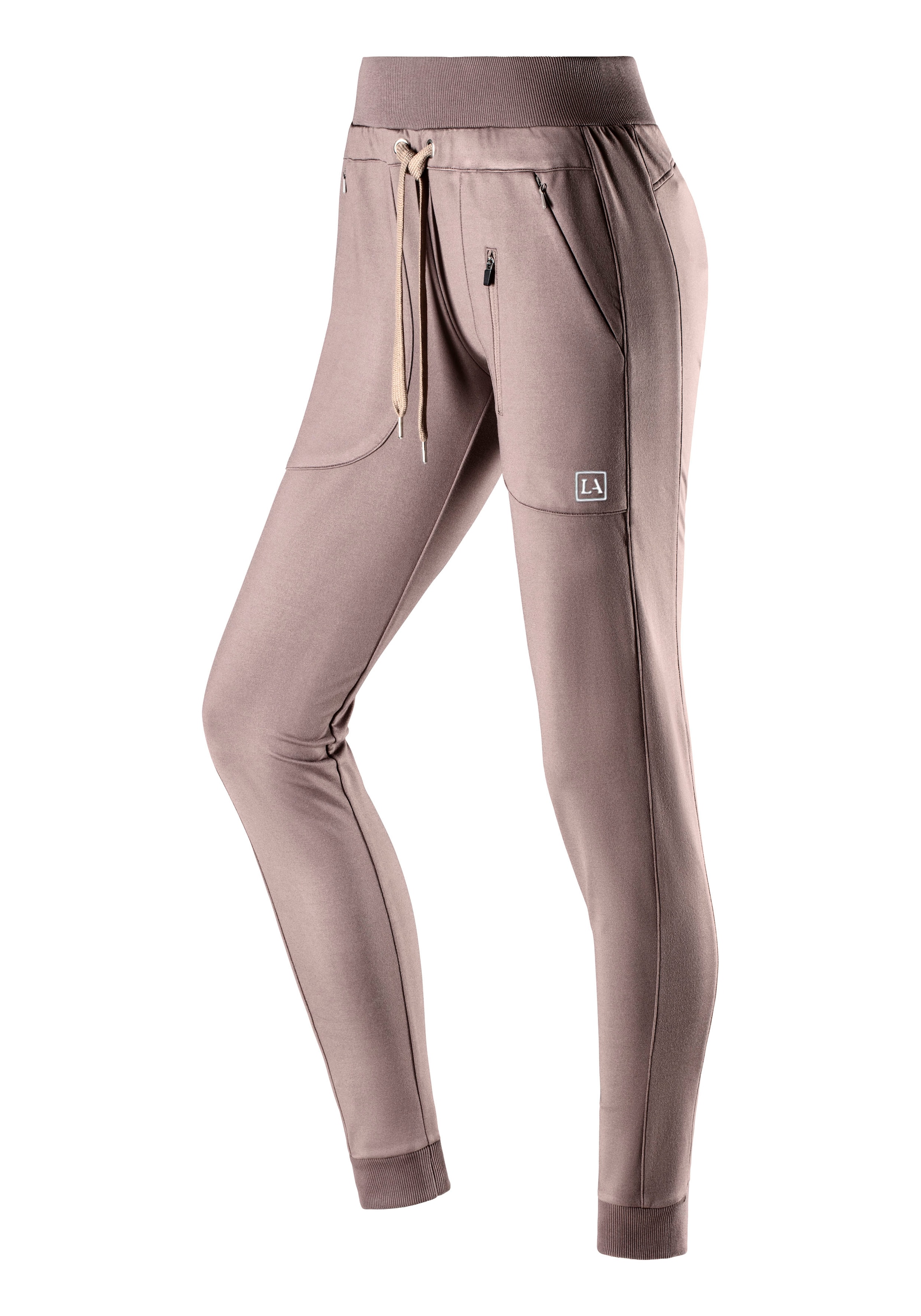 Coupe slim Pantalon de sport LASCANA ACTIVE en beige