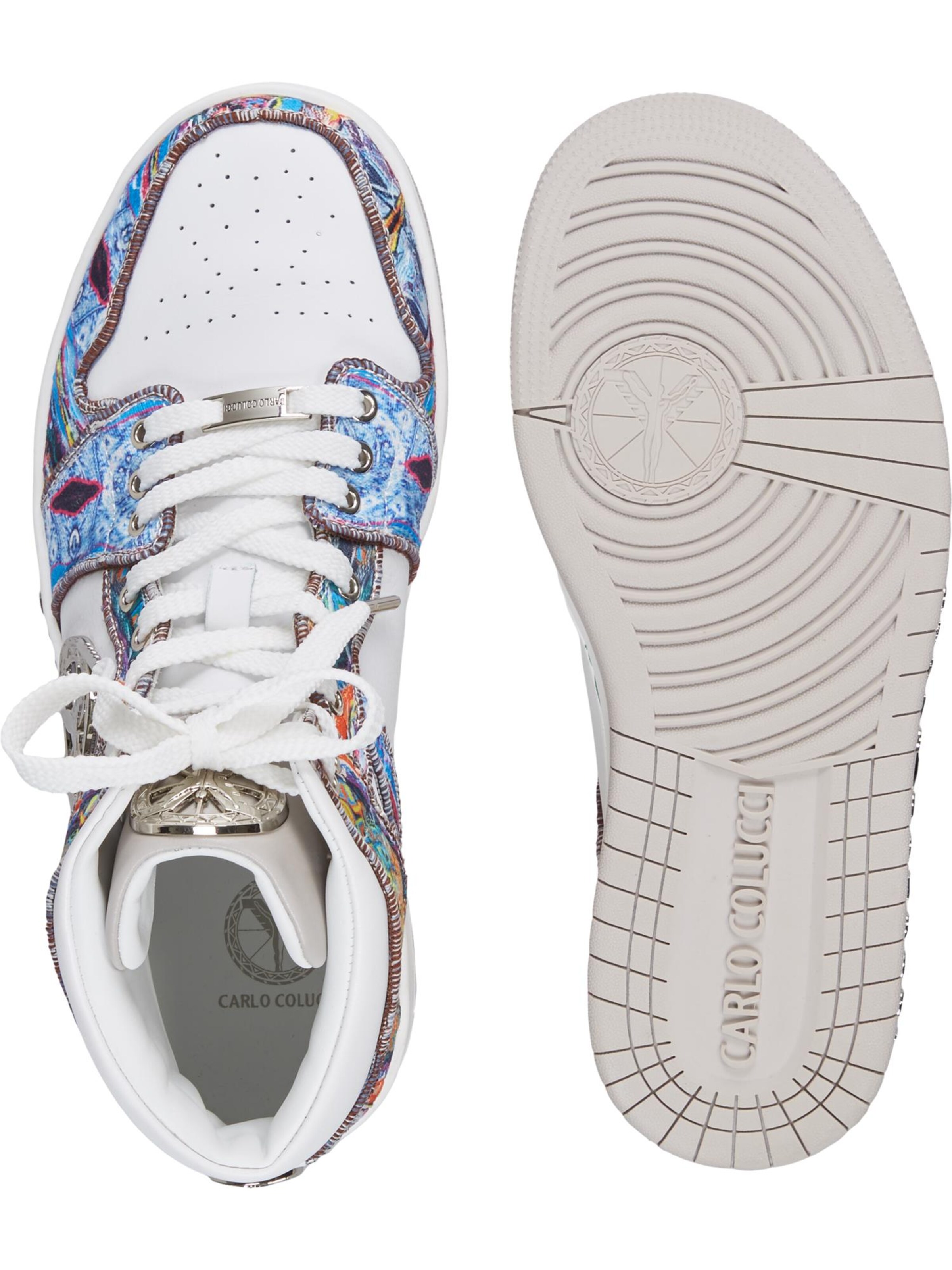 Baskets hautes ' Dal Mas ' Carlo Colucci en blanc