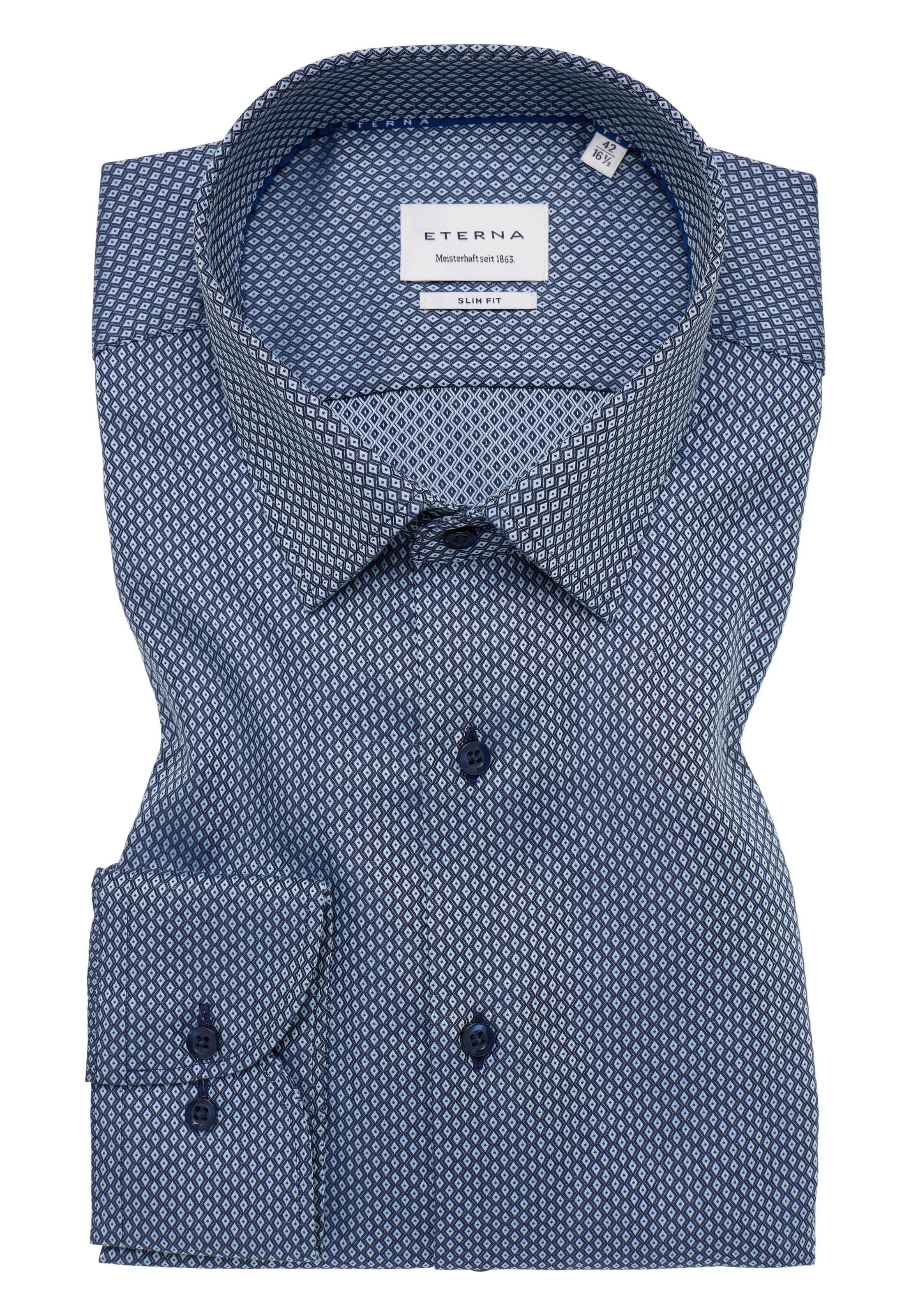 ETERNA Slim fit Business shirt in Blue