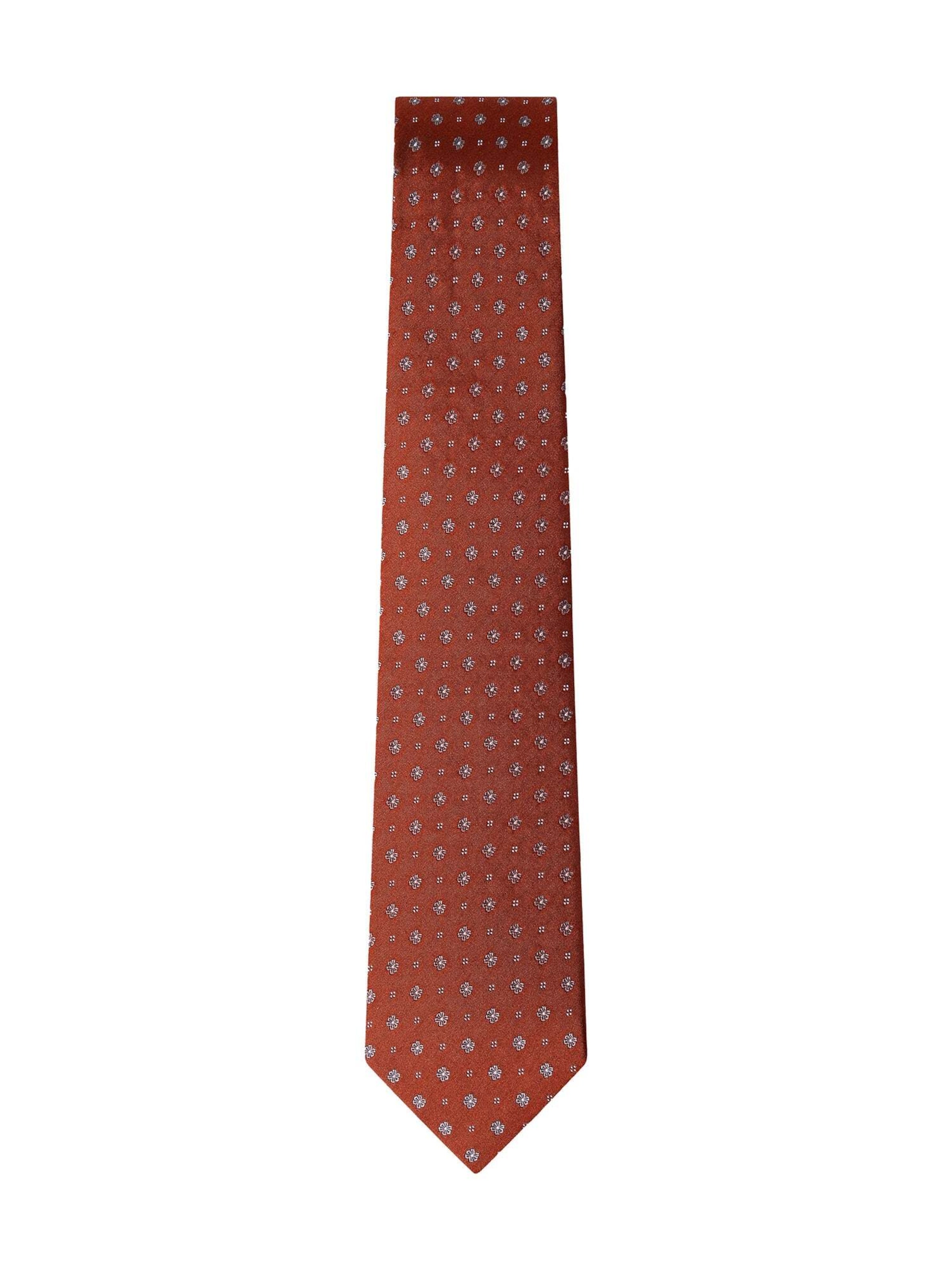 Hackett London Stropdas 'TONAL FLOWER' in One Size in de kleur Oranjerood, Productweergave