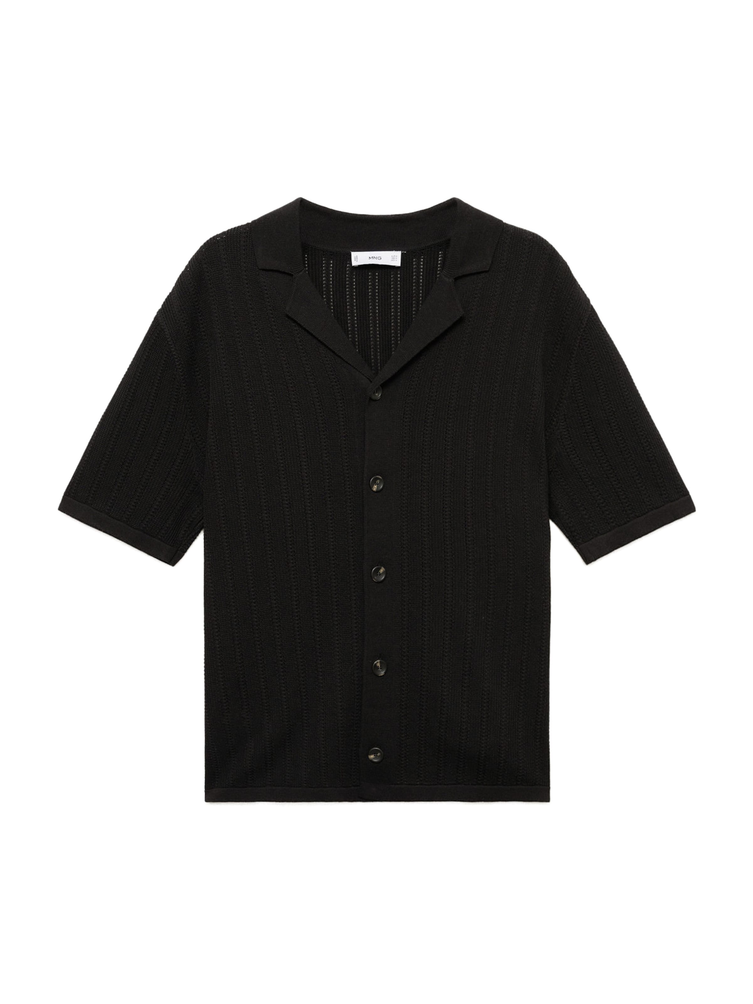 MANGO MAN Regular fit Button Up Shirt 'Seul' in Black: front