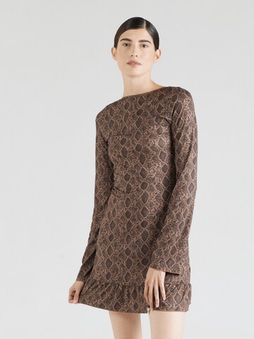 Monki - Vestido en marrón: frente