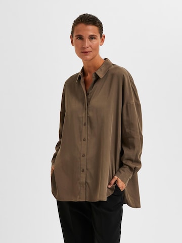 SELECTED FEMME Blouse 'Sanni' in Brown: front