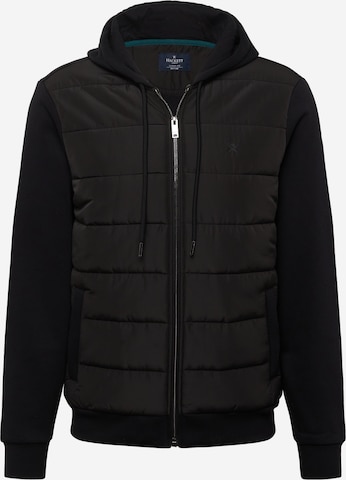 Hackett London Zip-Up Hoodie in Black: front