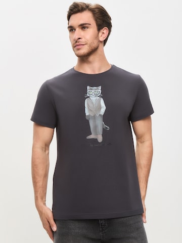 CAT by Maniita Lacitta Shirt in Grijs: voorkant