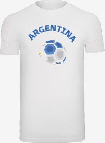 T-Shirt 'Argentina Football' Merchcode en blanc : devant