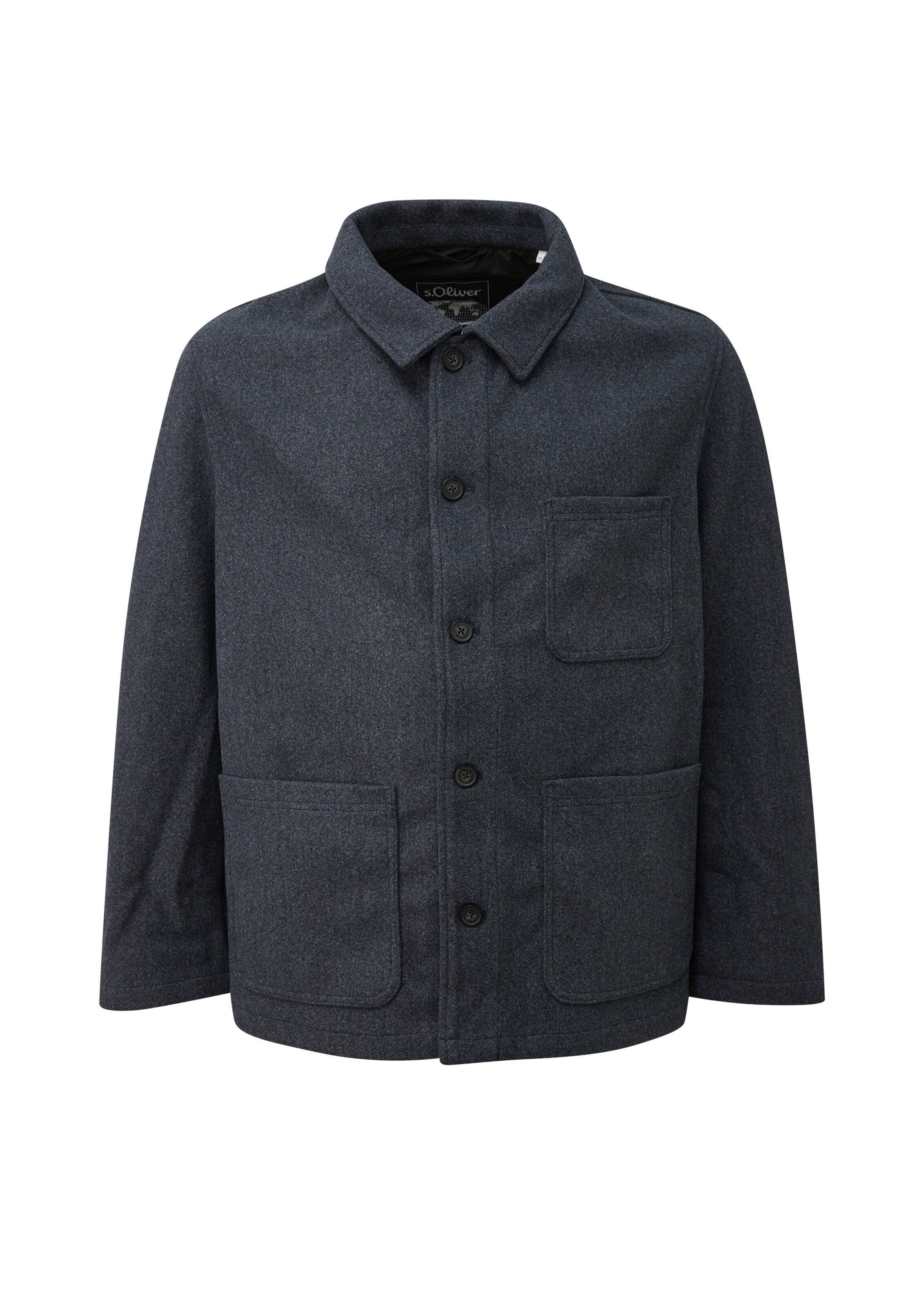 s.Oliver Men Big Sizes Between-Season Jacket in Blue: front