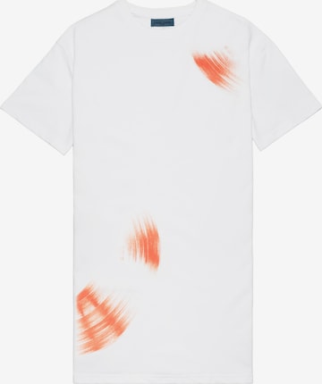 Robe oversize 'Vinyl' EMBLEMM en blanc : devant