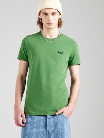 Superdry Póló 'Essential' - zöld: elől