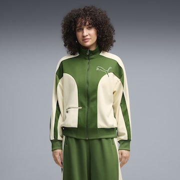 PUMA Sweatvest 'T7 Love Of The Cat' in Groen: voorkant