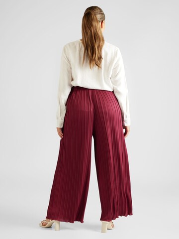 ABOUT YOU Curvy Wide leg Trousers 'Letizia' in Red