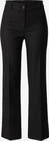 Monki Regular Pleated Pants in Black: front