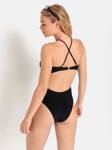 LSCN by LASCANA Bandeau Swimsuit 'Gina' in Black: back