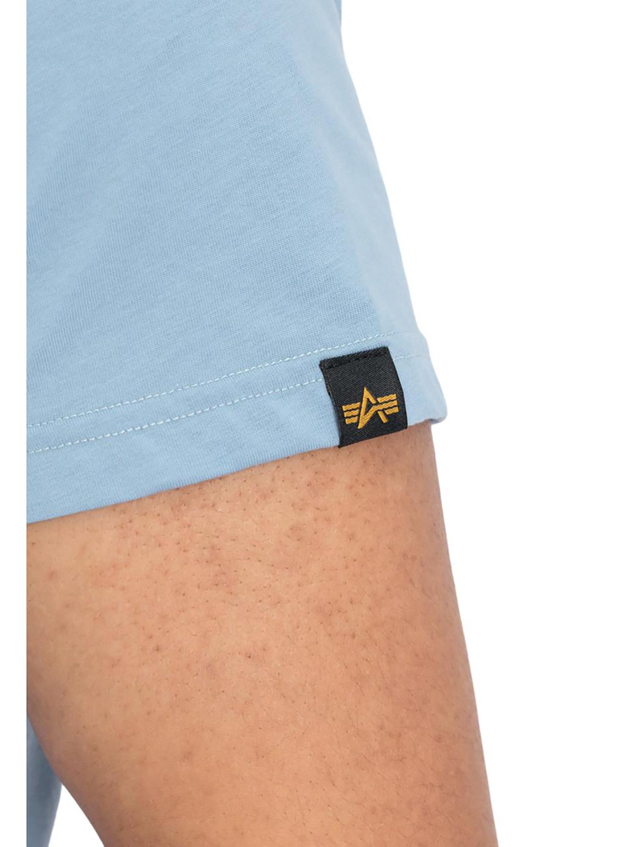 ALPHA INDUSTRIES Majica 'Basic Logo' | modra barva