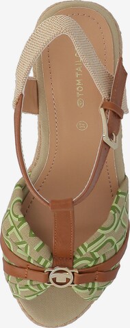 TOM TAILOR Strap Sandals in Green
