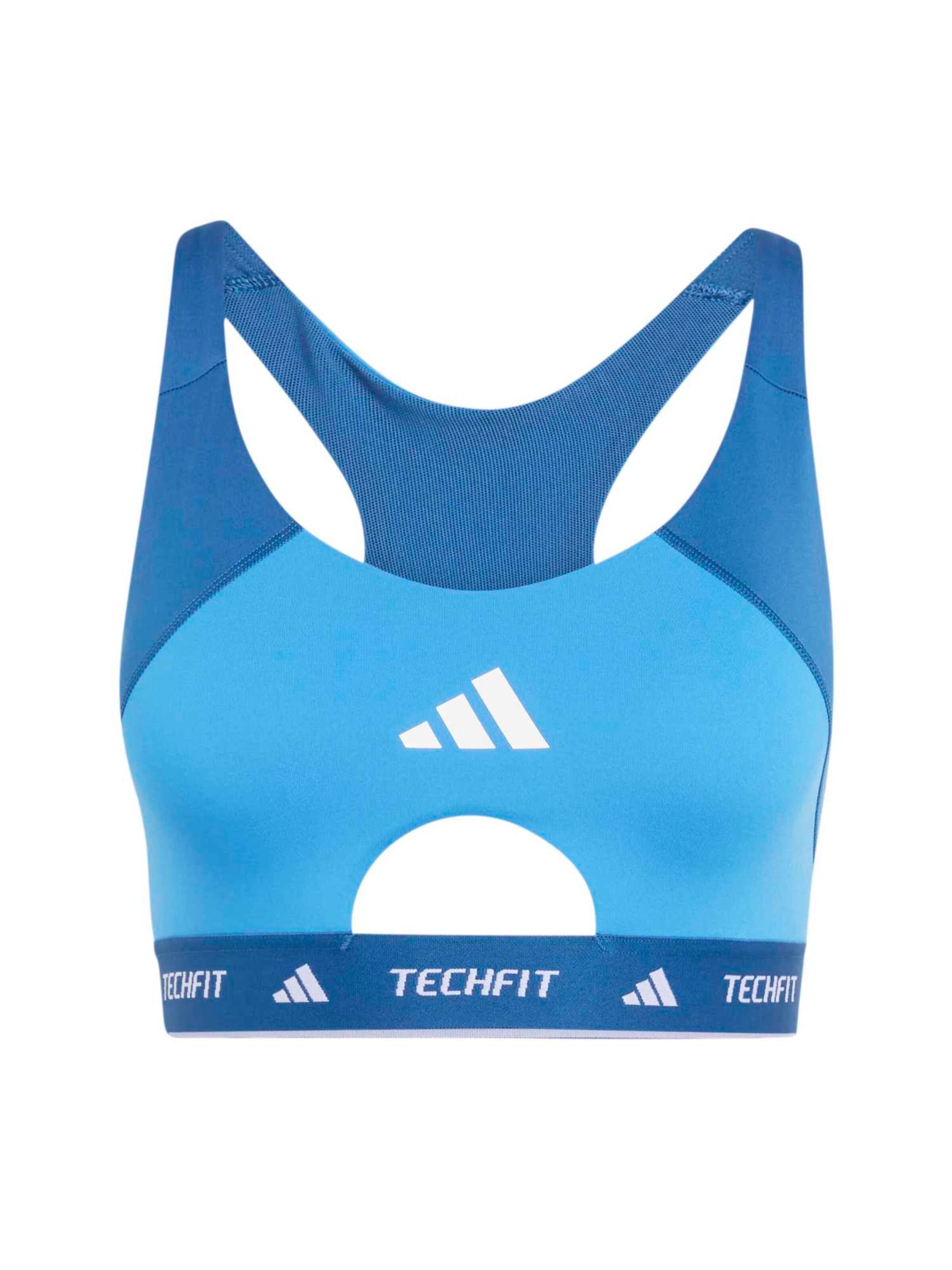 ADIDAS PERFORMANCE Спортивный бюстгальтер в Синий: спереди