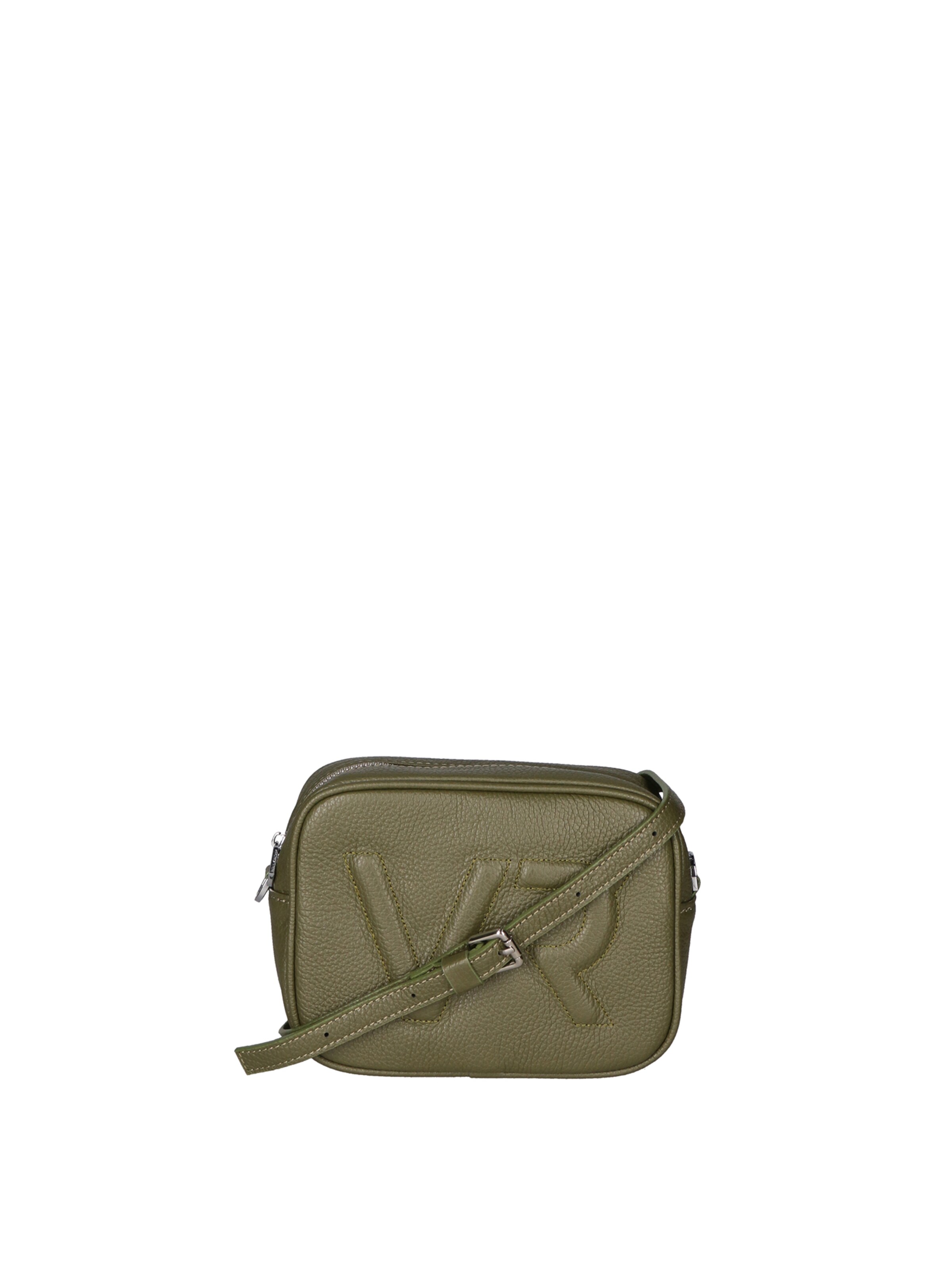 Borsa a tracolla 'Borsa a Tracolla Donna Pelle Virginia Rhinè Zip' di Virginia Rhinè in verde