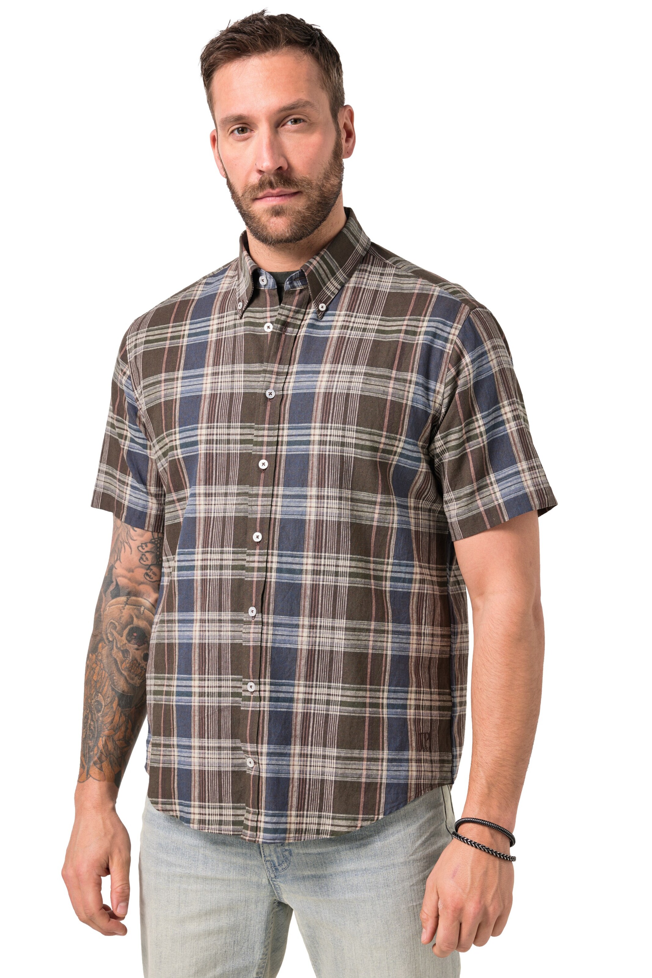 JP1880 Regular Fit Hemd in Braun