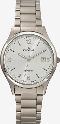 DUGENA Analog Watch in Silver: front