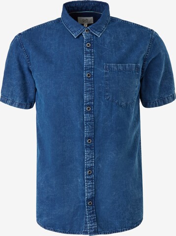 QS Regular fit Button Up Shirt in Blue: front